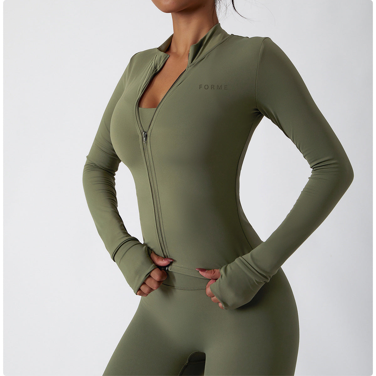 Forme Essential Sage Zip Up Jacket