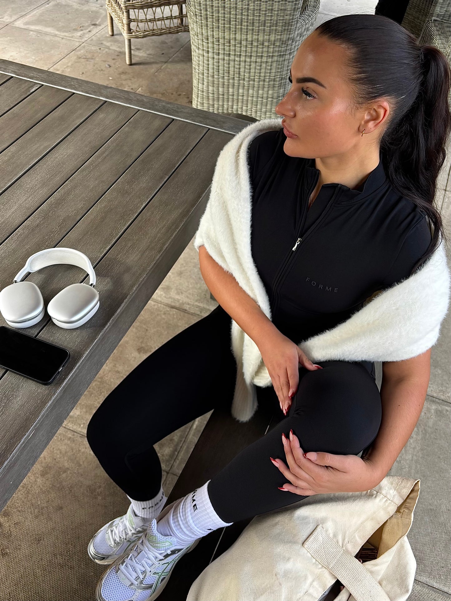 Forme Essential Zip Jumpsuit – Black