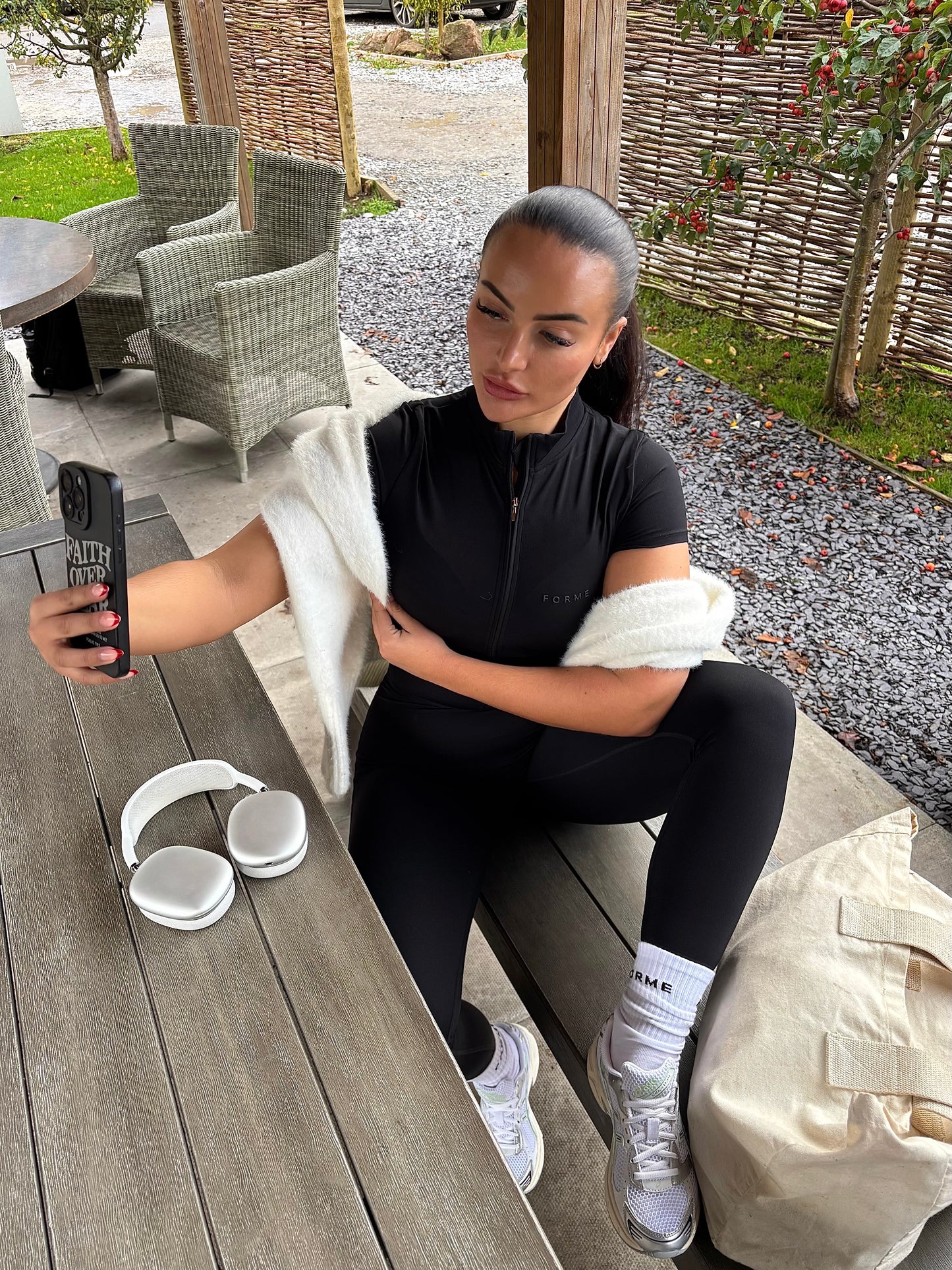 Forme Essential Zip Jumpsuit – Black