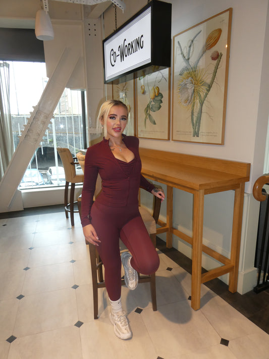 Forme Wine Zip Up Jacket