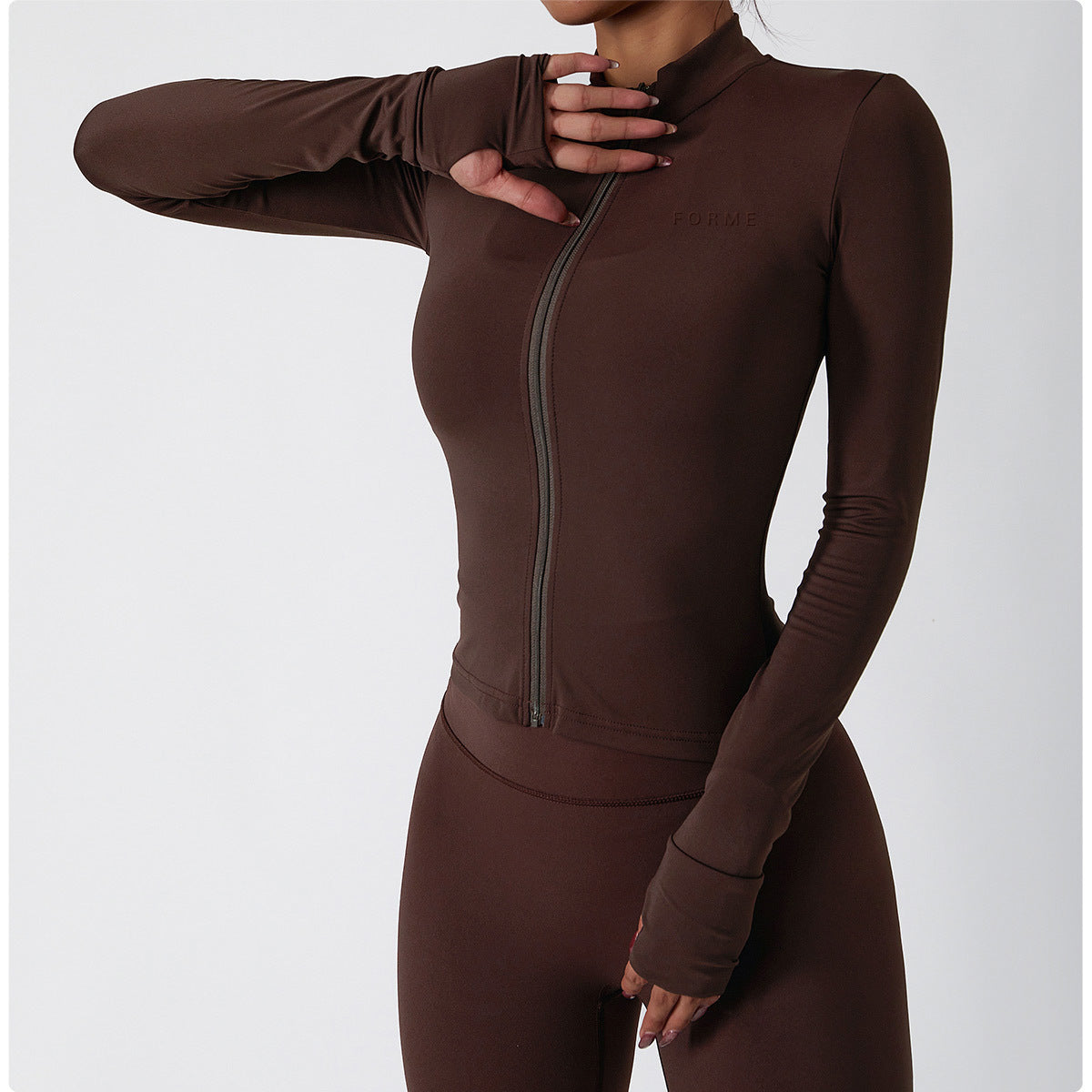 Forme Essential Chocolate Zip Up Jacket