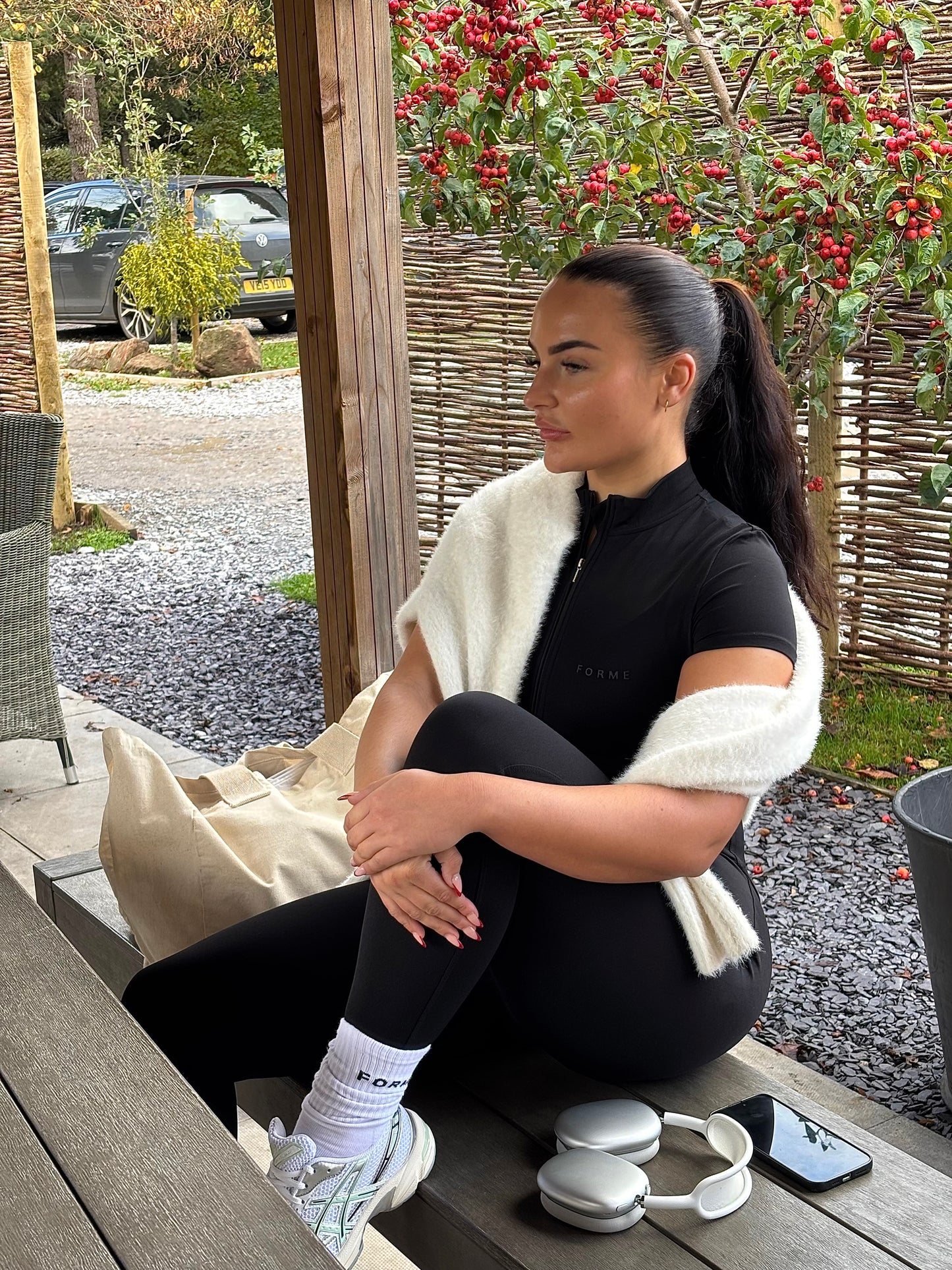 Forme Essential Zip Jumpsuit – Black