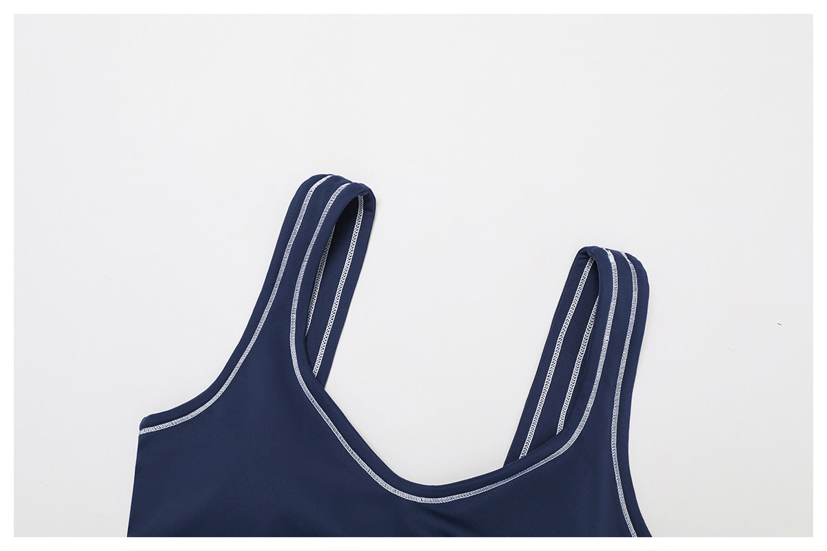 The Off-Duty Racer back – Dusk Blue with White Piping