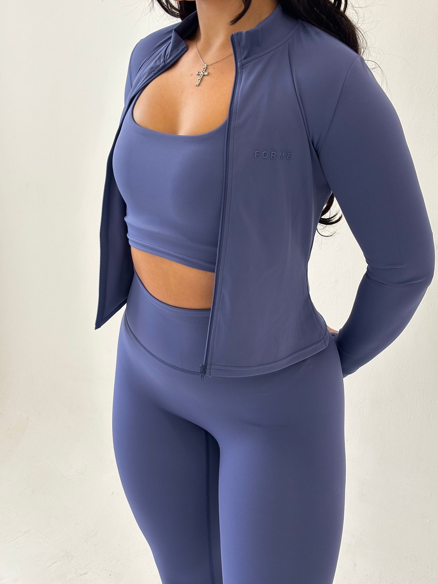Forme Essential Blueberry Zip Up Jacket
