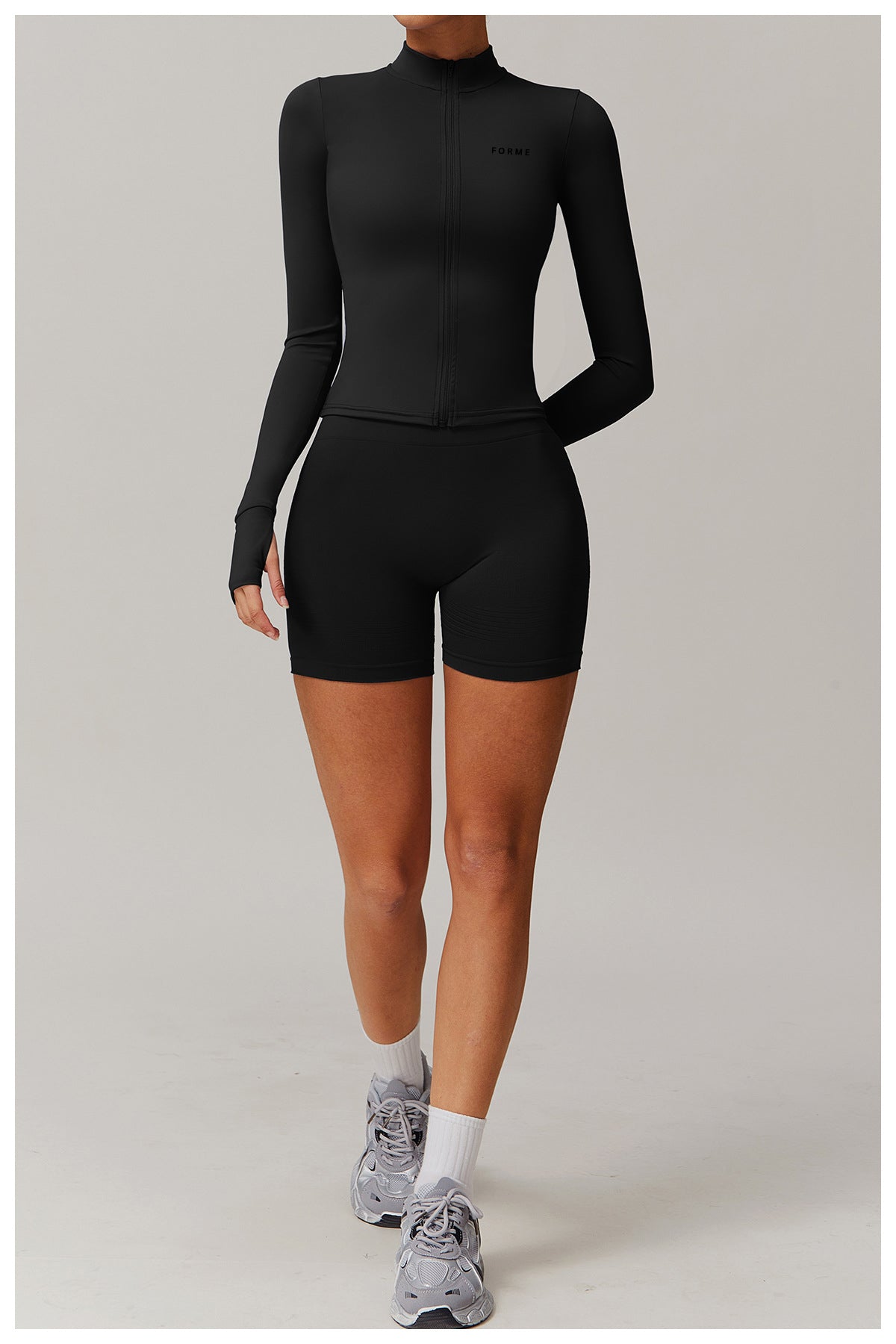 Forme Essential Black Zip Up Jacket