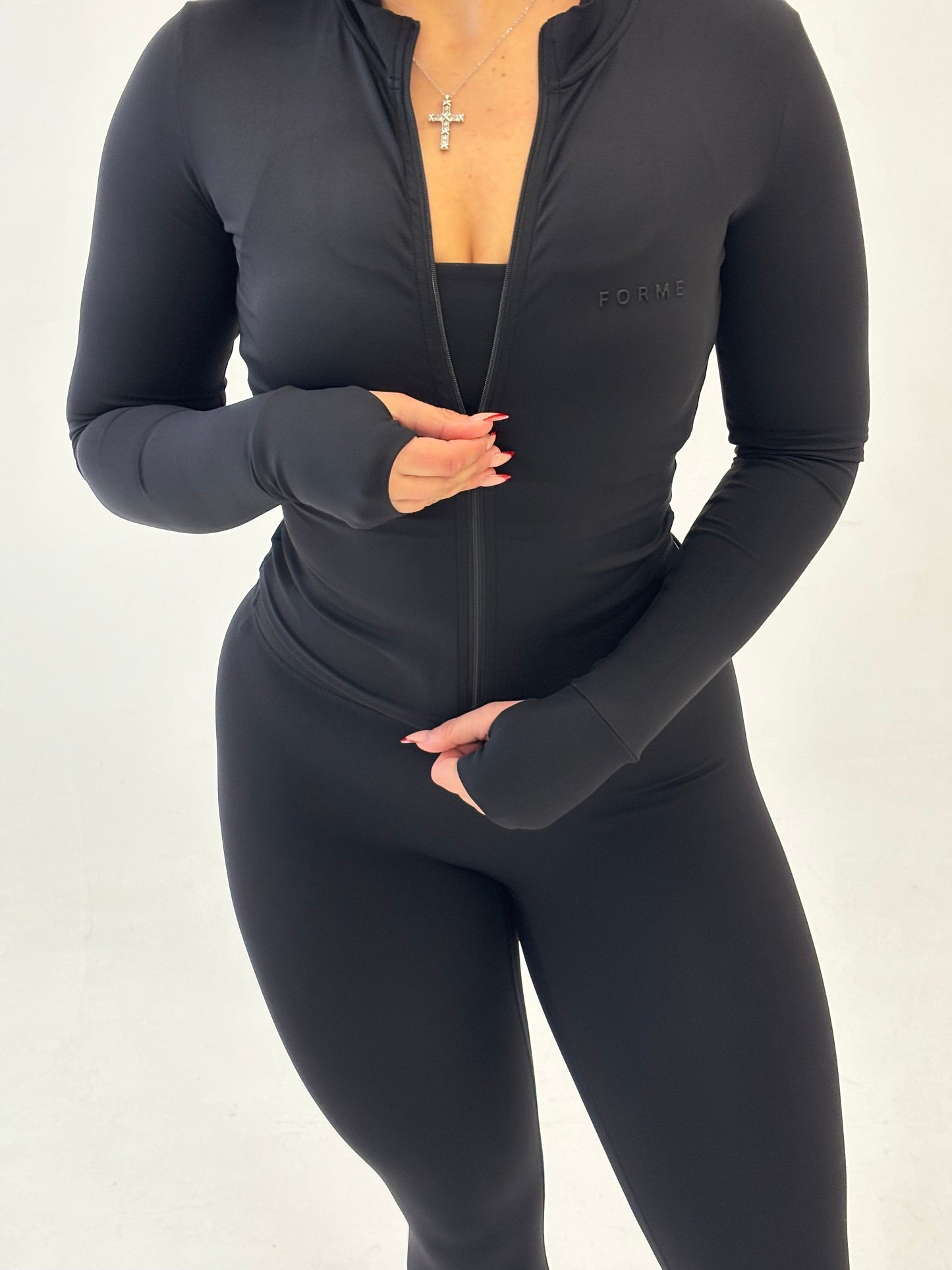 Forme Essential Black Zip Up Jacket