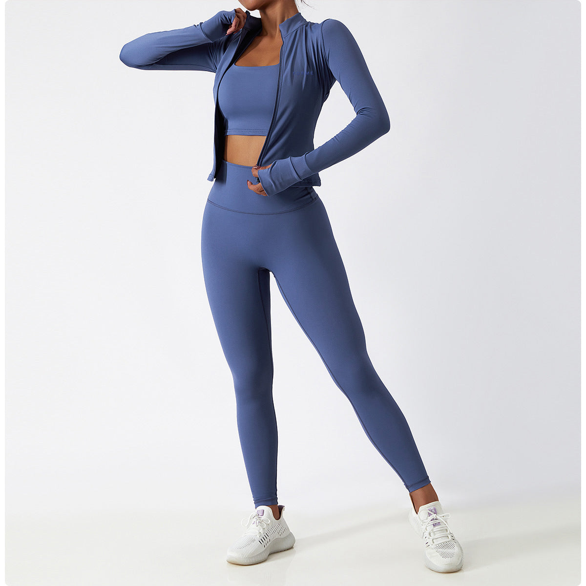 Forme Essential Halterneck Crop – Blueberry